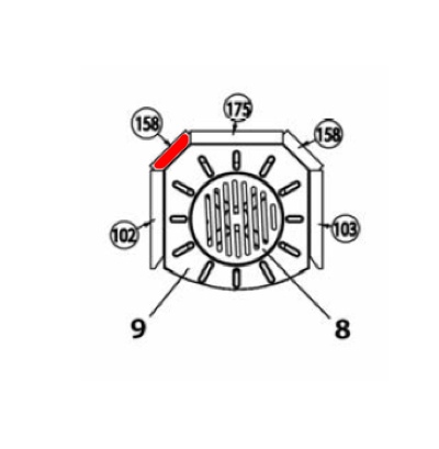 Haas+Sohn Breisgau 172.17 Seitenstein links hinten Feuerraumstein Haas+Sohn Breisgau 172.17 Seitenstein links hinten Feuerraumstein