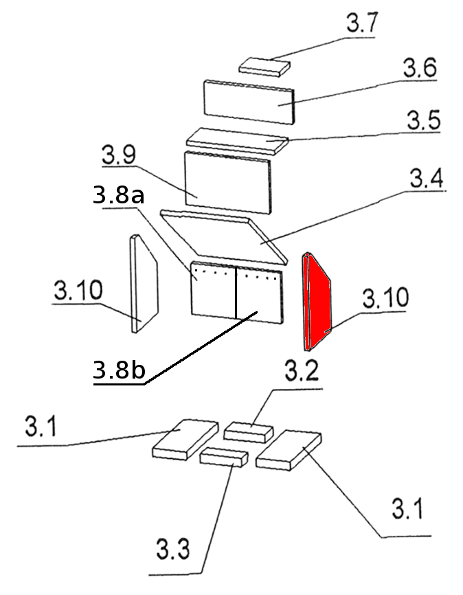 Oranier Malmö 6 Zijsteen rechts B Oranier Malmö 6 Zijsteen rechts B