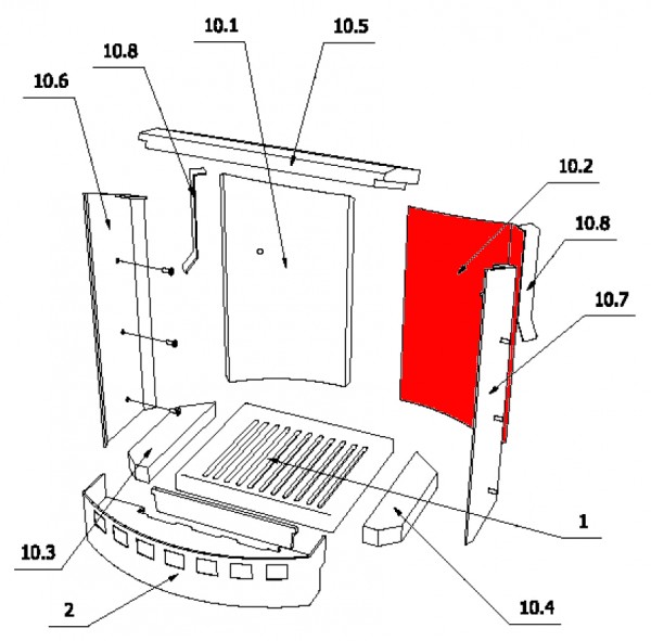 Justus Polarfeuer K2 pierre de plaque arrière droit Justus Polarfeuer K2 pierre de plaque arrière droit