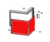 Austroflamm 55x55x51 K eck glas