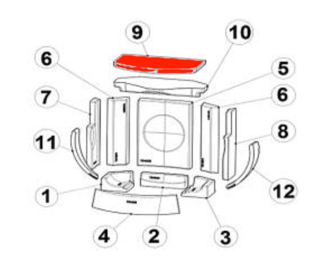 Austroflamm Clou Xtra Zugumlenkung oben Umlenkstein Austroflamm Clou Xtra Zugumlenkung oben Umlenkstein