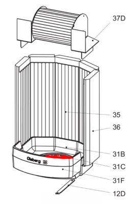 Olsberg Nevado Aqua griglia per cenere Olsberg Nevado Aqua griglia per cenere