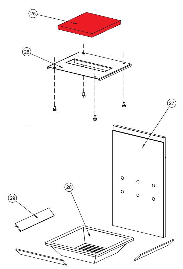Fireplace Memphis déflecteur B Fireplace Memphis déflecteur B