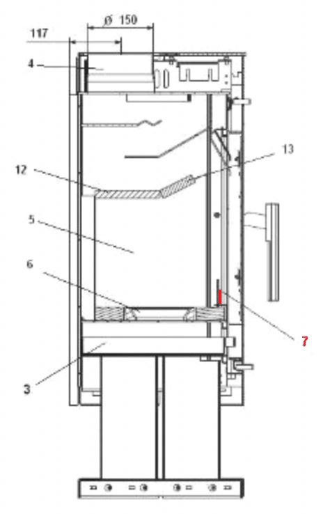 Haas-Sohn Zeta 317.15 stående rist