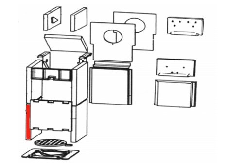 Wamsler Calor S Seitenstein links unten A Stehender Brennraumstein  Wamsler Calor S Seitenstein links unten A Stehender Brennraumstein