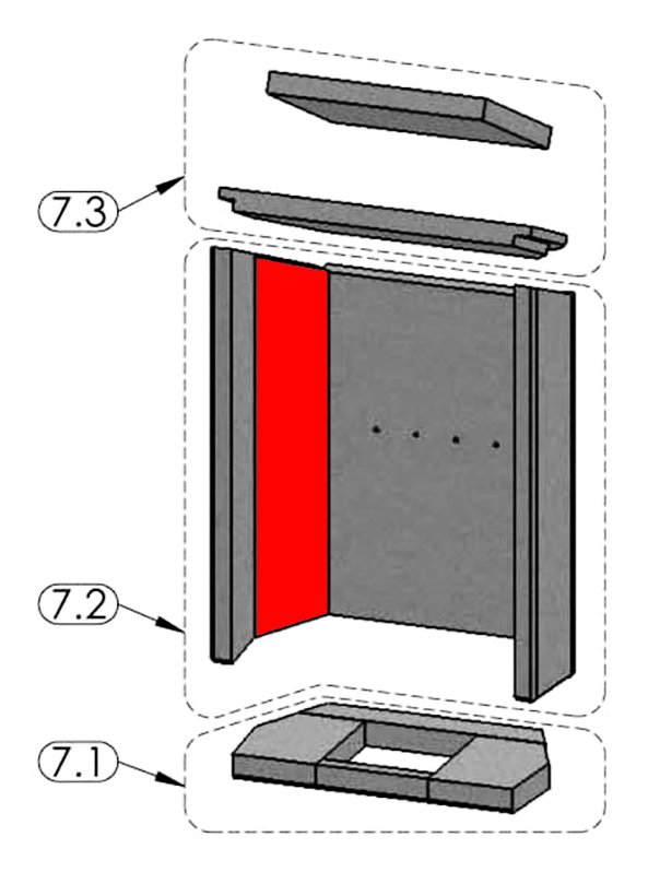 Justus Austin 7 Seitenstein links hinten C Vermiculitestein Justus Austin 7 Seitenstein links hinten C Vermiculitestein