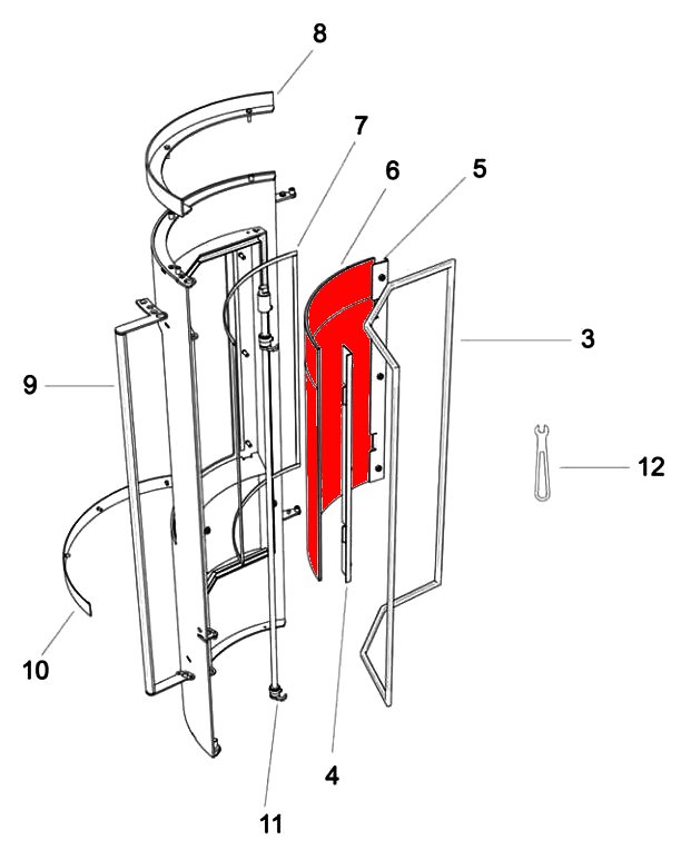 Oranier Carus Sichtscheibe Glasscheibe Oranier Carus Sichtscheibe Glasscheibe