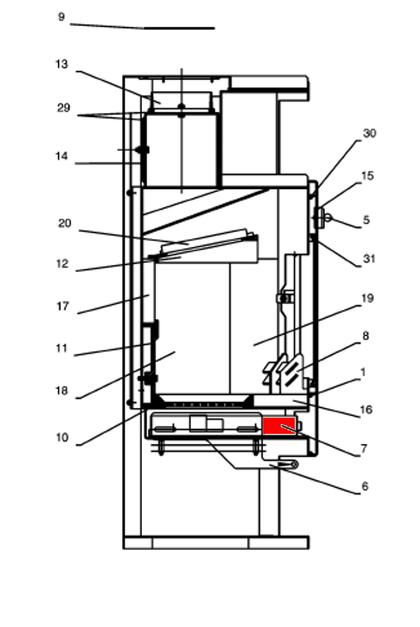 Fireplace Solaro askeskuffe