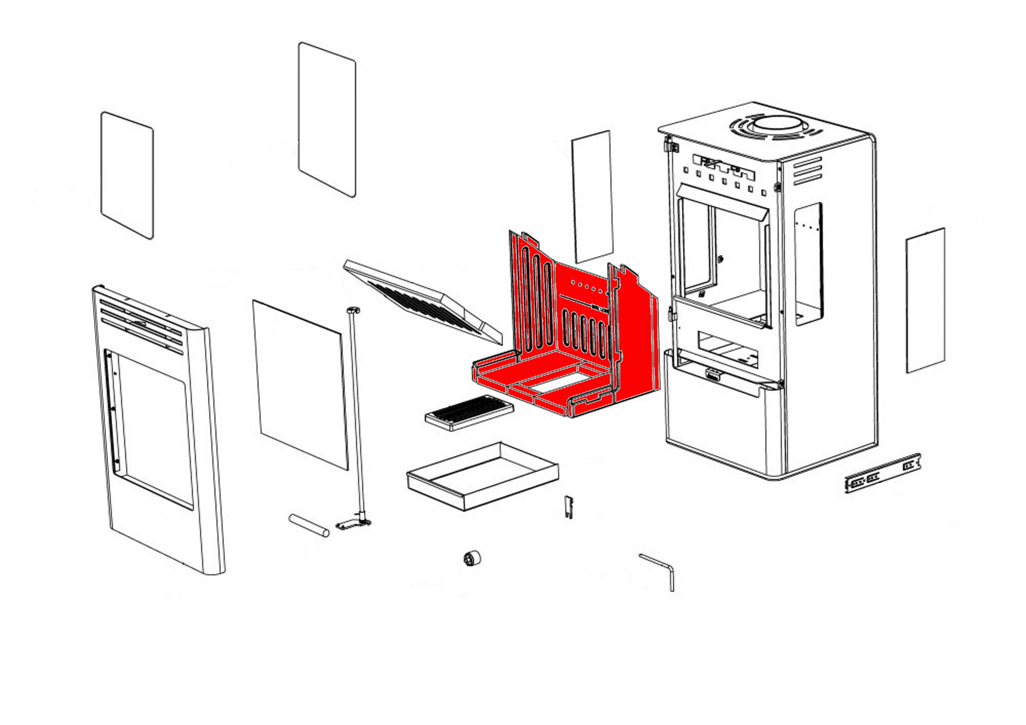 Aduro 7 okładzina komory paleniskowej Aduro 7 okładzina komory paleniskowej