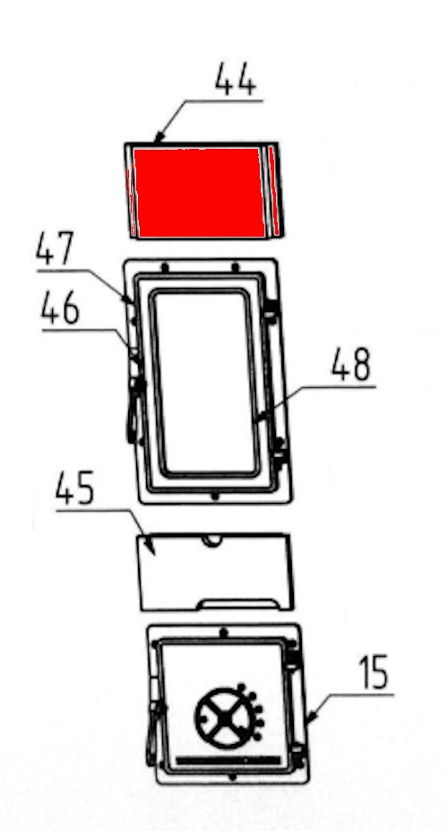 Wamsler Calor Deluxe pierre de plaque arrière Wamsler Calor Deluxe pierre de plaque arrière