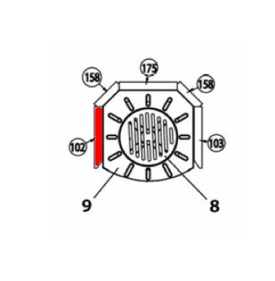 Haas+Sohn Breisgau 172.17 Seitenstein links vorne Feuerraumstein Haas+Sohn Breisgau 172.17 Seitenstein links vorne Feuerraumstein