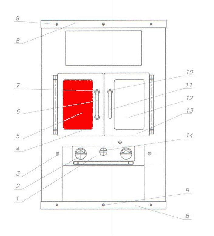 Fireplace Athen szyba wziernika z lewej strony A Fireplace Athen szyba wziernika z lewej strony A