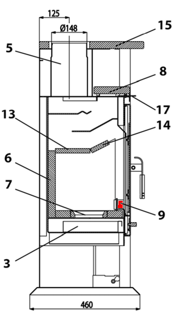 Haas-Sohn Viterbo 3 275.15 stående rist
