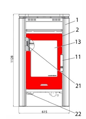 Haas+Sohn Eifel 230.17 Feuerraumtür Haas+Sohn Eifel 230.17 Feuerraumtür