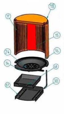 Oranier Arena Rückwandstein Vermiculite Oranier Arena Rückwandstein Vermiculite