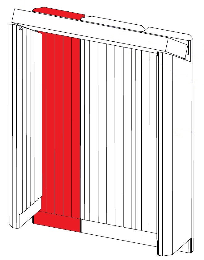 Romotop Belorado cegła tylnej ściany z lewej strony Romotop Belorado cegła tylnej ściany z lewej strony