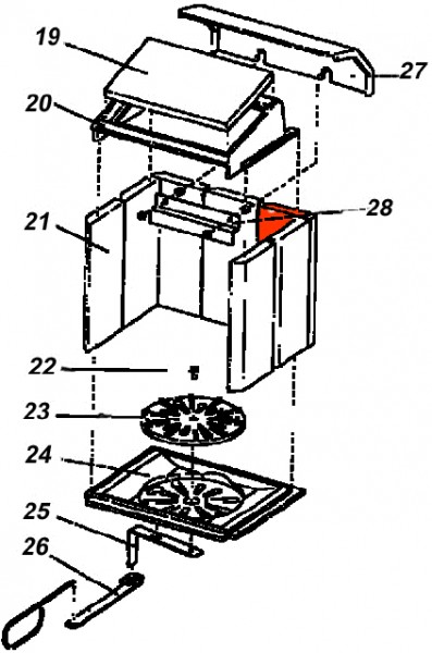 Austroflamm Toga pietra posteriore a destra