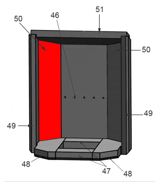 Justus Borkum Seitenstein links hinten C Feuerraumstein Justus Borkum Seitenstein links hinten C Feuerraumstein