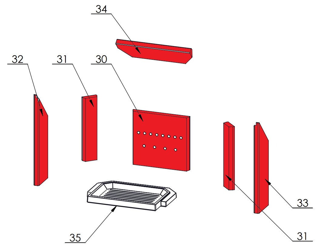 Fireplace Trondol rivestimento focolare Fireplace Trondol rivestimento focolare