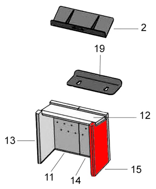 Oranier Hera D Seitenstein rechts B Vermiculitestein Oranier Hera D Seitenstein rechts B Vermiculitestein