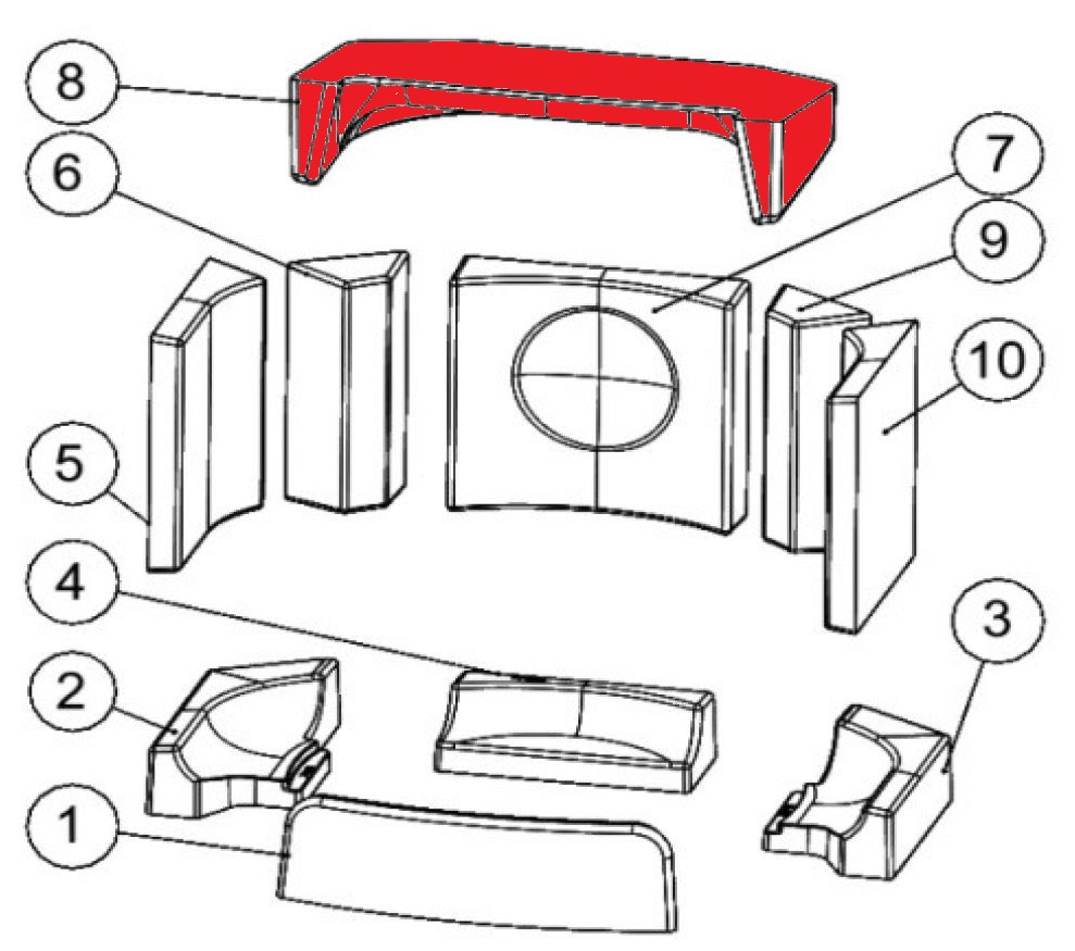 Austroflamm Heidi Back deflettore di tiraggio Austroflamm Heidi Back deflettore di tiraggio