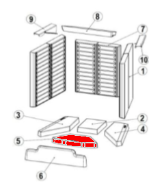 Austroflamm 65x45 K Bodemsteen voorkant Austroflamm 65x45 K Bodemsteen voorkant
