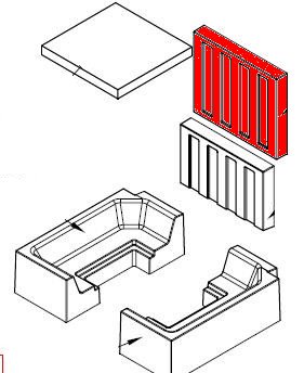 Spartherm Arte U-50h Rückwandstein oben A Explosionszeichnung Spartherm Arte U-50h Rückwandstein oben A Explosionszeichnung