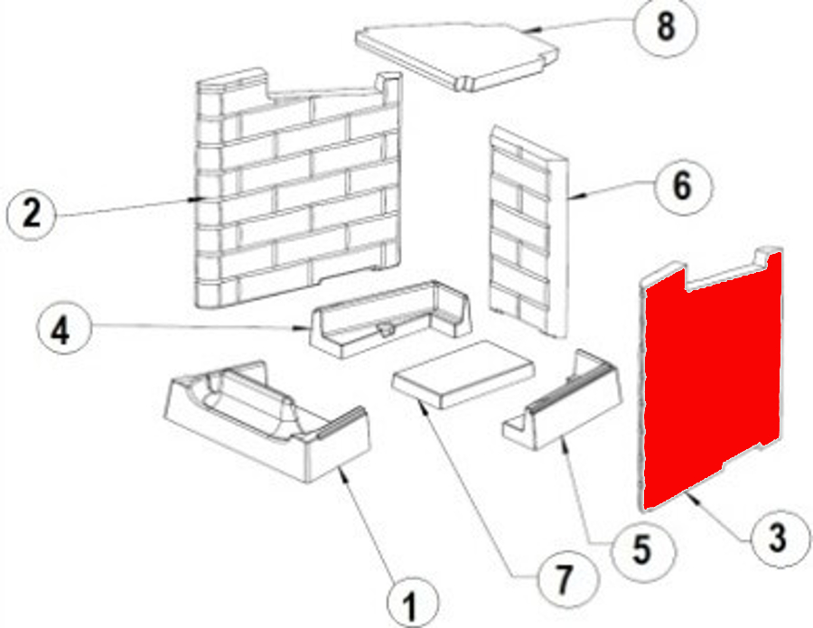 Austroflamm Ceres 450/680 pietra laterale a destra I