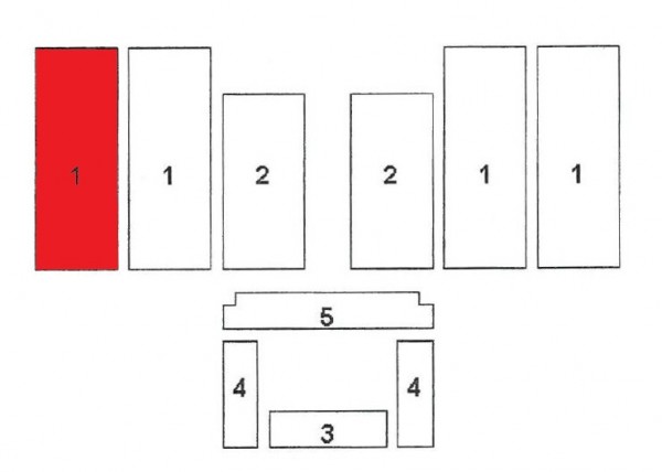 Caminos Optio cegła boczna z lewej strony z przodu Caminos Optio cegła boczna z lewej strony z przodu