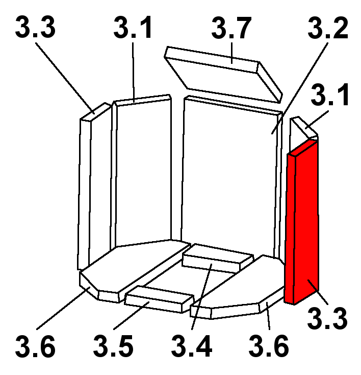 Oranier Tampere 8 Seitenstein rechts vorne B Brennraumstein Oranier Tampere 8 Seitenstein rechts vorne B Brennraumstein