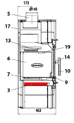 Haas-Sohn Cers 469.17 skrzynka na popiół