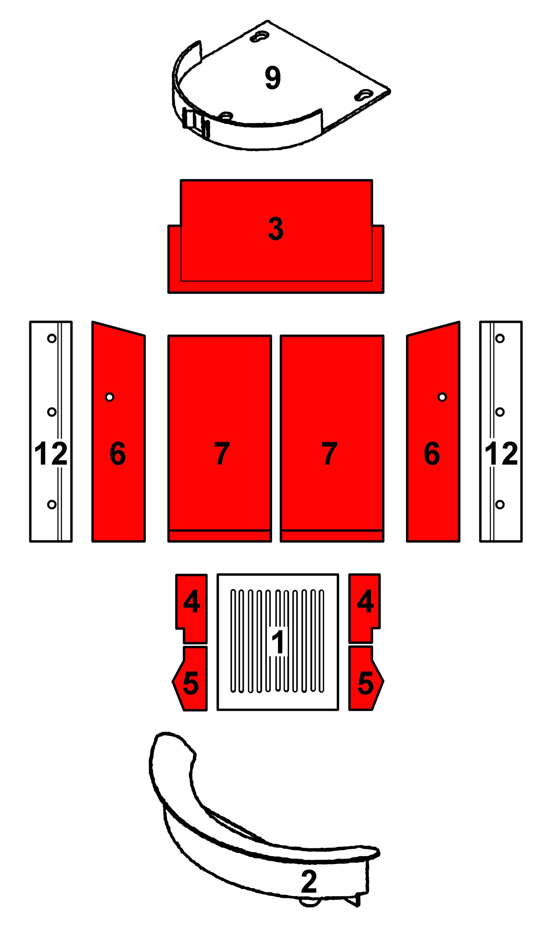 Justus Polarfeuer R1 revêtement de chambre de combustion A Justus Polarfeuer R1 revêtement de chambre de combustion A
