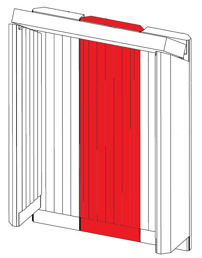 Romotop Belorado cegła tylnej ściany centralnie Romotop Belorado cegła tylnej ściany centralnie