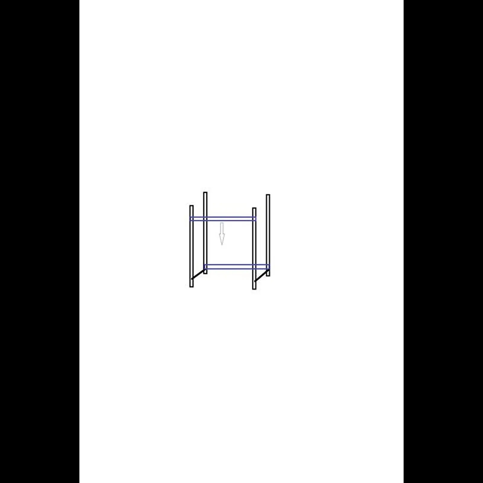 Kaminholzregal RACK Basis, schwarz