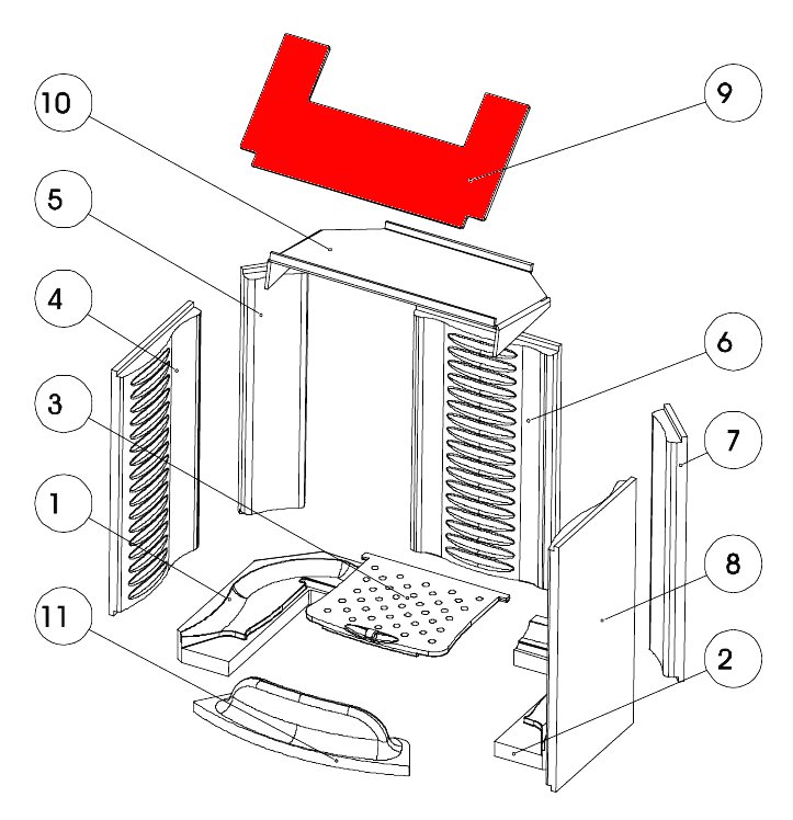 Austroflamm Irony L røgvenderplade Austroflamm Irony L røgvenderplade