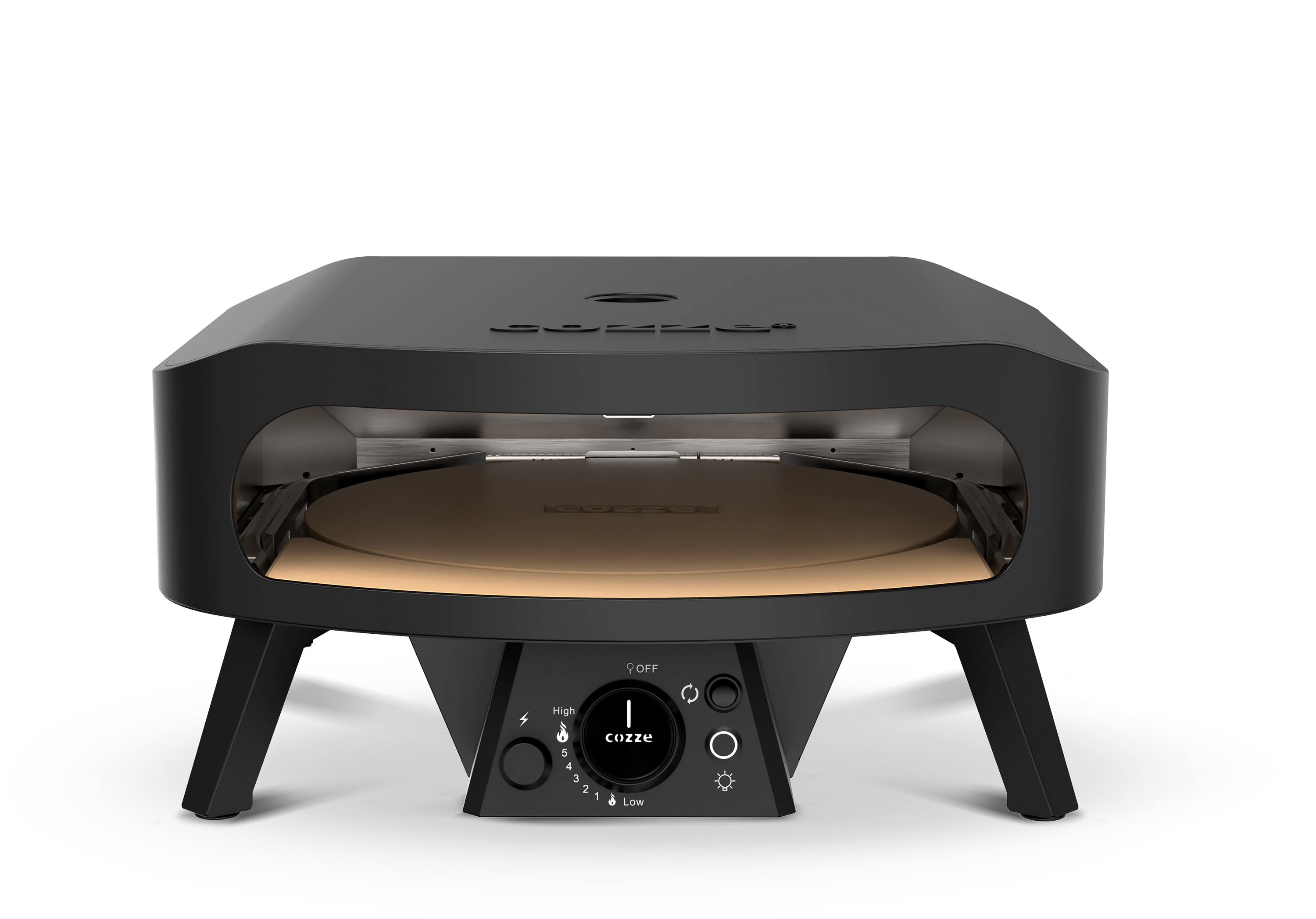 Cozze 17“ Pizzaofen Gas Classic schwarz mit drehbarem Pizzastein