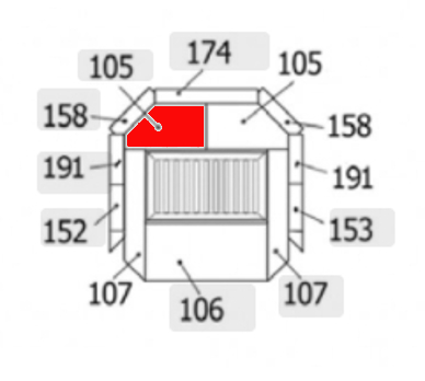 Haas+Sohn Siena 277.17 Bodenstein hinten links Feuerraumstein Haas+Sohn Siena 277.17 Bodenstein hinten links Feuerraumstein