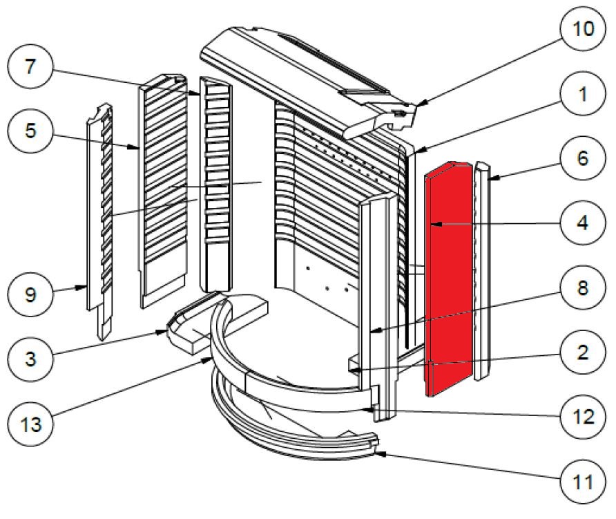 Attika Viva L pietra laterale a destra centrale Attika Viva L pietra laterale a destra centrale