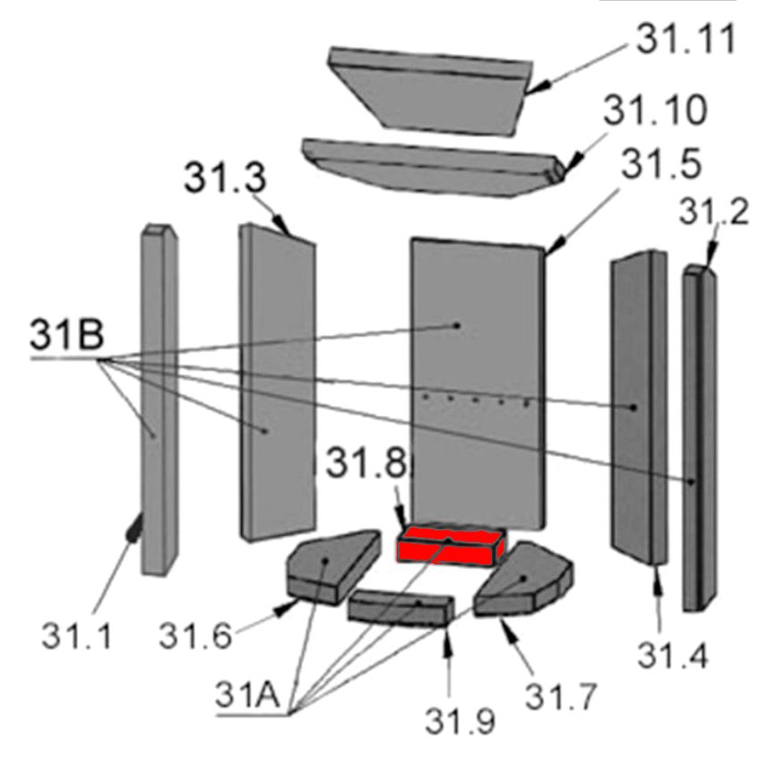 Oranier Pori 5 Bodenstein hinten C Vermiculitestein Oranier Pori 5 Bodenstein hinten C Vermiculitestein