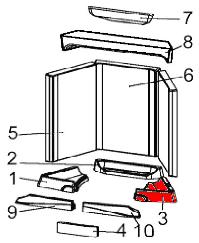Austroflamm Lounge bundsten højre Austroflamm Lounge bundsten højre