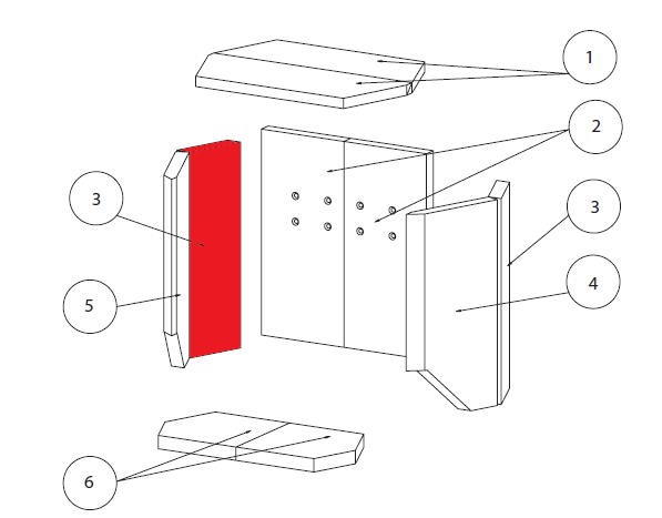 Lotus M4 Zijsteen links achteraan A Lotus M4 Zijsteen links achteraan A
