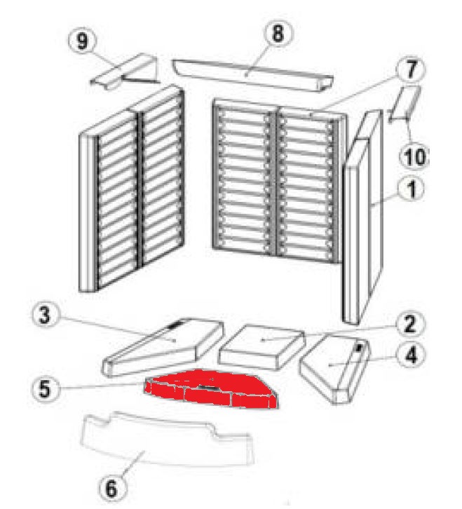 Austroflamm 65x51 K pierre de sole avant Austroflamm 65x51 K pierre de sole avant