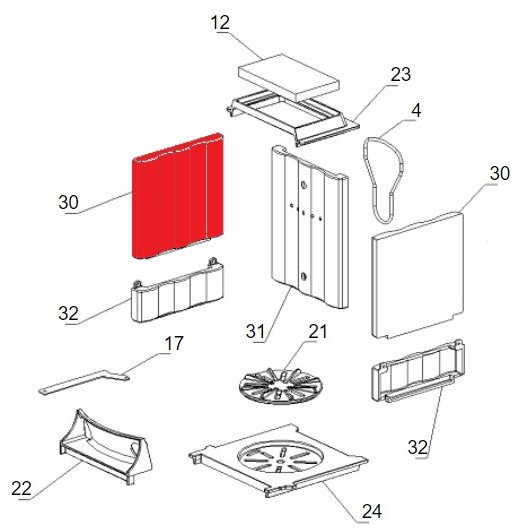 La Nordica Ester pierre latérale gauche haut A La Nordica Ester pierre latérale gauche haut A