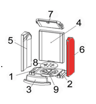 Austroflamm Uno Back Seitenstein rechts Feuerraumstein Austroflamm Uno Back Seitenstein rechts Feuerraumstein