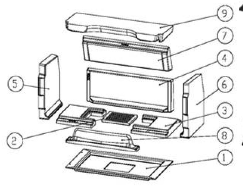 Austroflamm G2 kit di conversione rivestimento focolare