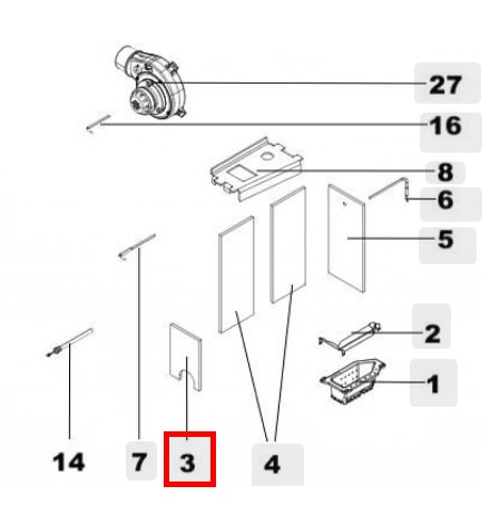 Haas+Sohn HSP 8 Home 445.08 Seitenstein links Feuerraumstein Haas+Sohn HSP 8 Home 445.08 Seitenstein links Feuerraumstein