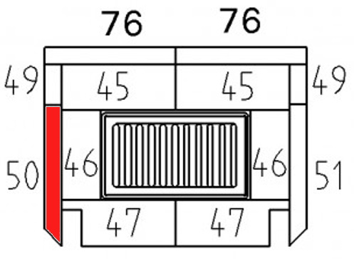 Haas+Sohn Riga 150.17 Seitenstein links vorne Brennraumstein Haas+Sohn Riga 150.17 Seitenstein links vorne Brennraumstein