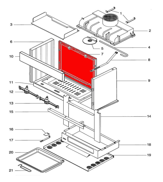 Supra F 152 C bagplade Supra F 152 C bagplade