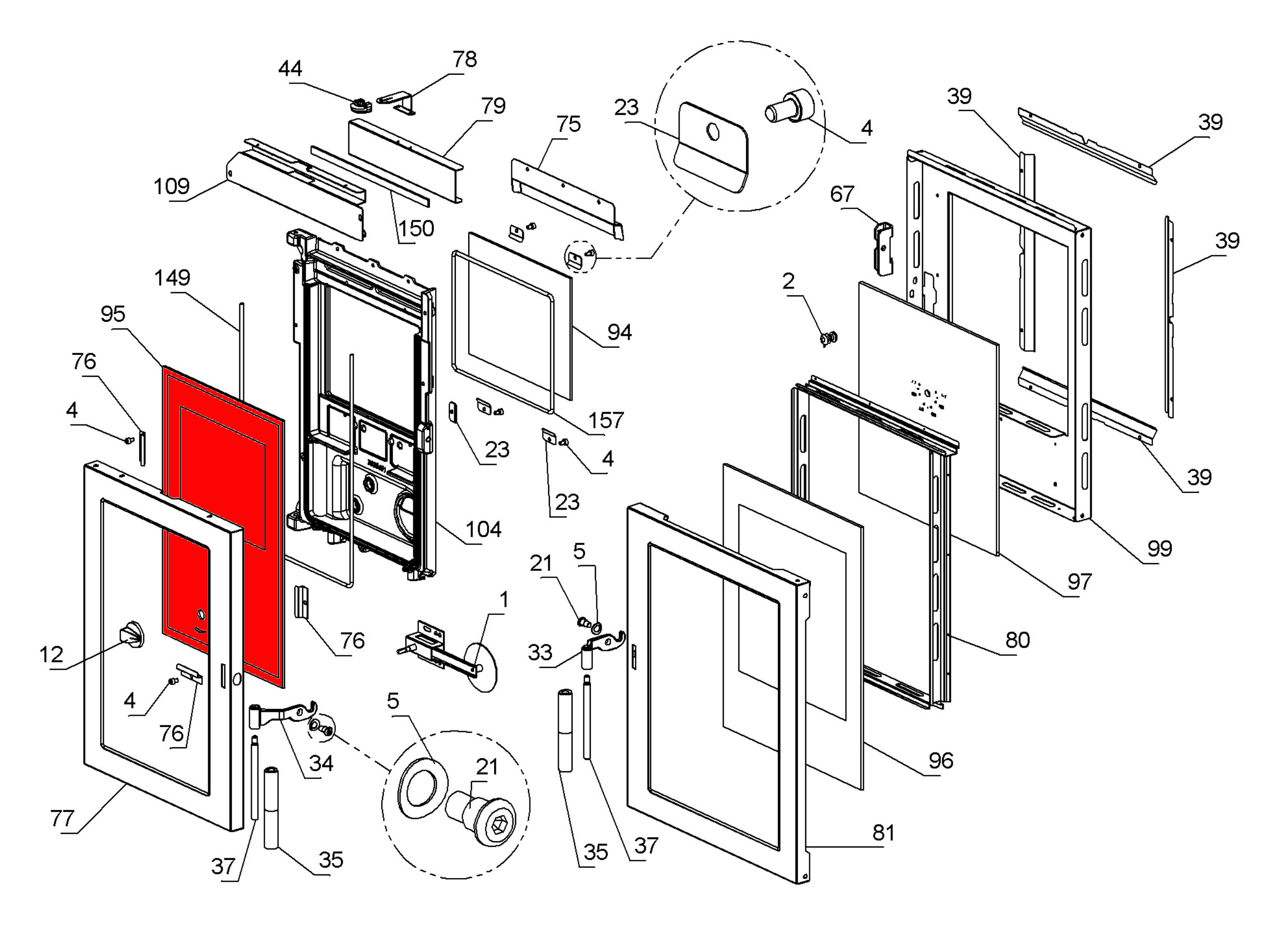 La Nordica Venezia glas venstre udenfor La Nordica Venezia glas venstre udenfor