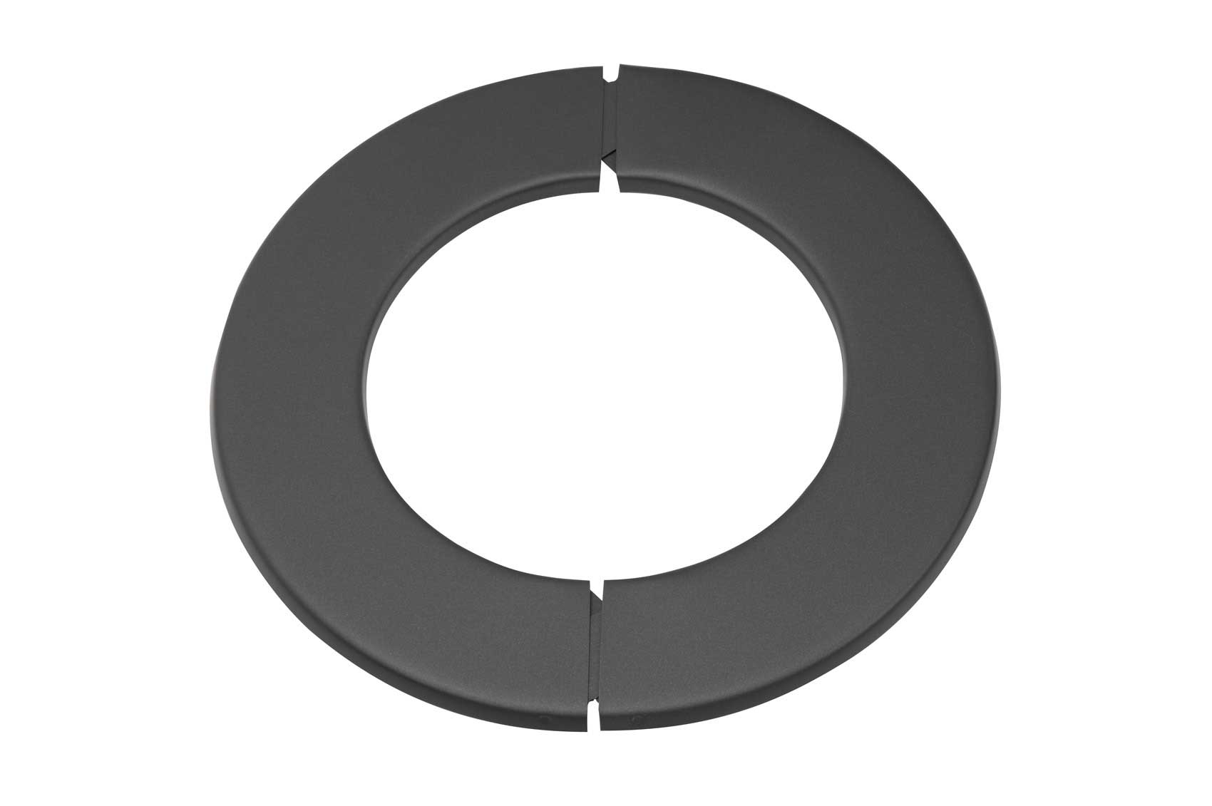 Wandrosette Rauchrohr Stahl zweiteilig Randbreite 52 mm Ø 156 mm schwarz